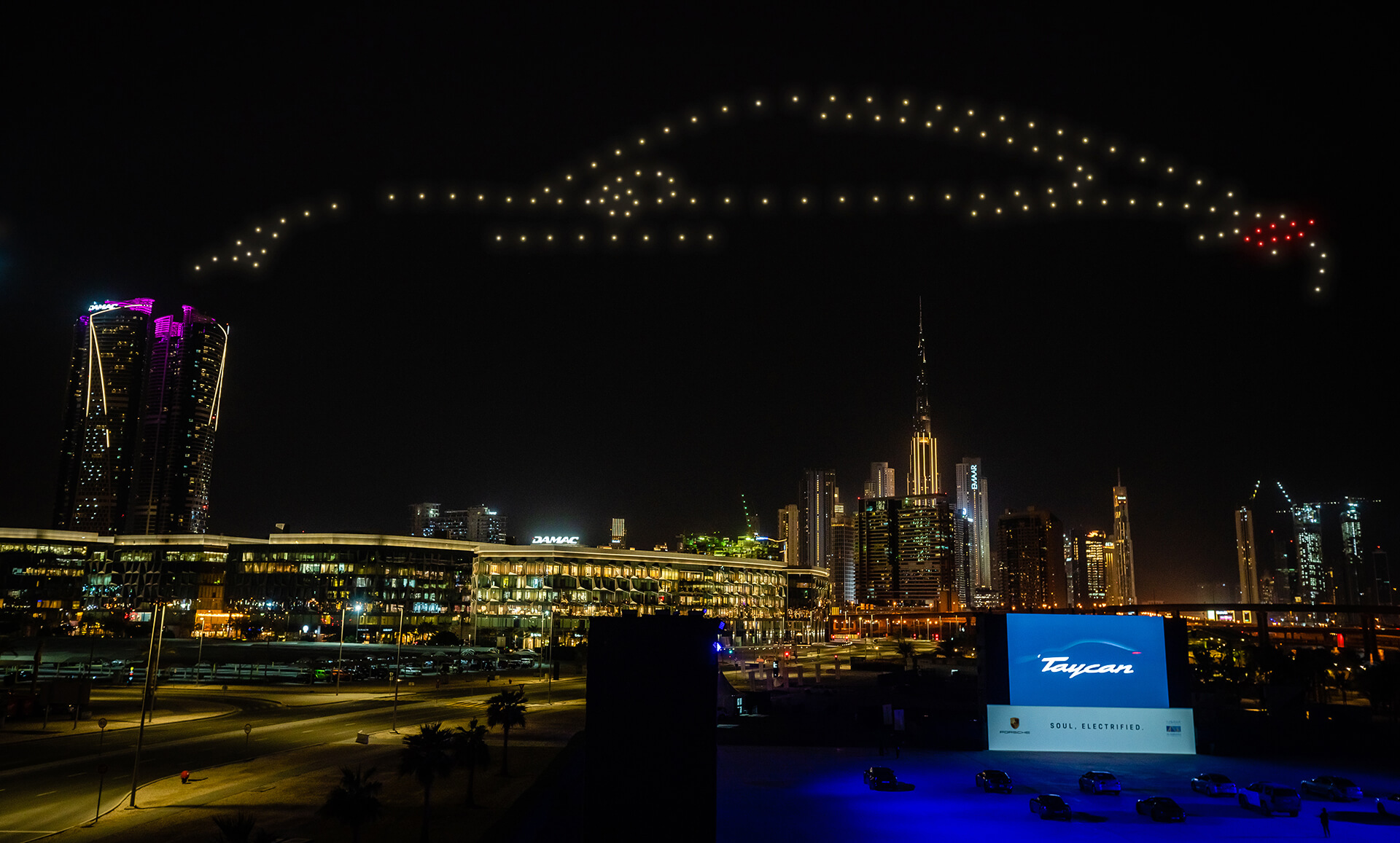 projects_porsche-taycan_hero AO Drones during Porsche Taycan launch